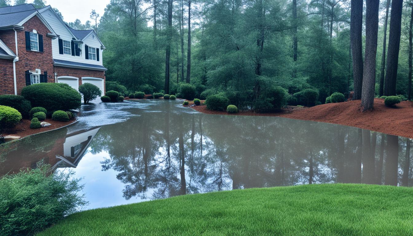 Water Pooling in Yard Alpharetta GA