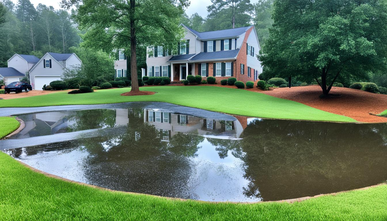 Water Pooling in Yard Kennesaw GA