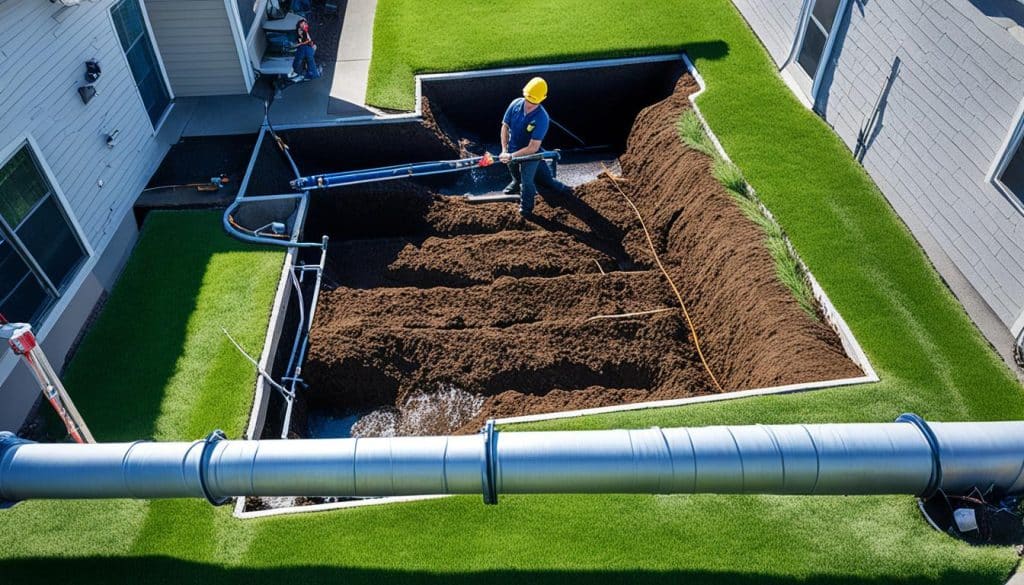 French drain installation for landscape drainage - How Deep Should a French Drain Be?