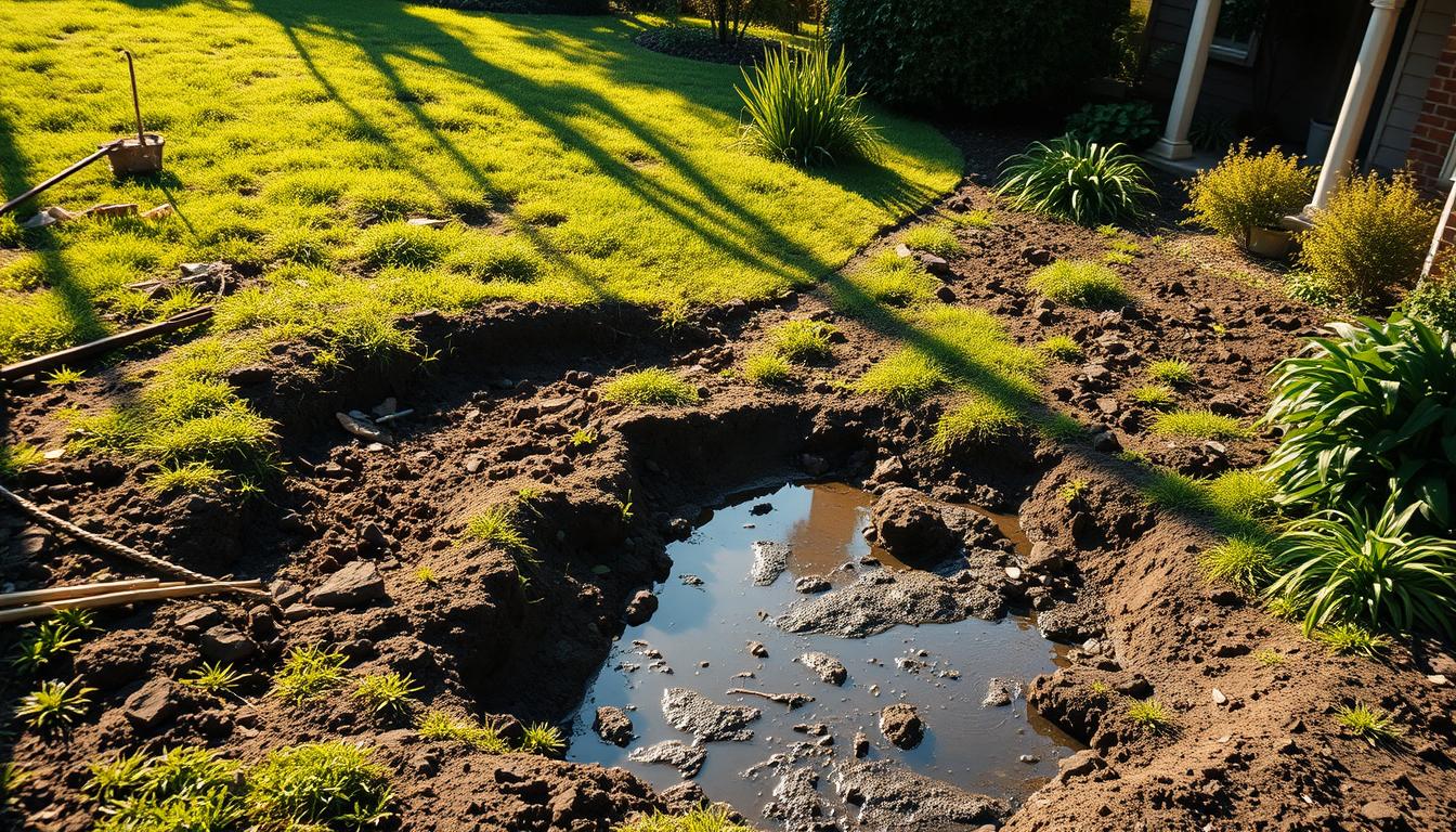 What causes yard drainage issues?